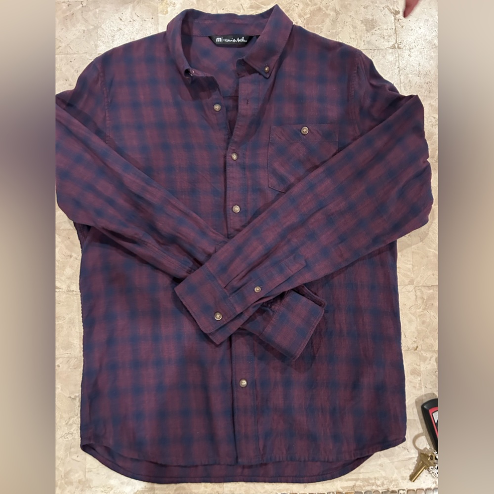 Travis Mathew Men’s Long Sleeve Button Down Shirt Size S